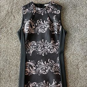 Mock neck fitted dress
